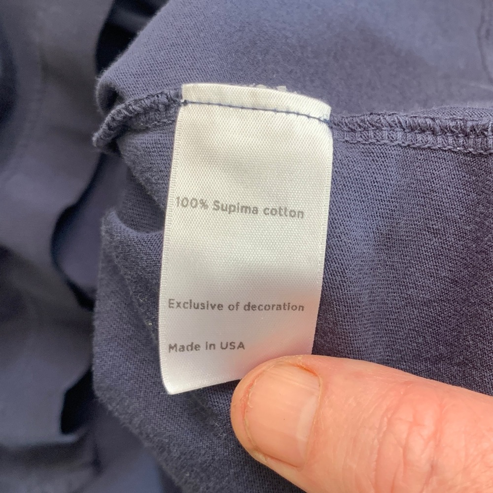 Flint and Tinder Polo Shirt Mens Large Navy Blue Supima Cotton Made USA - Picture 6 of 11